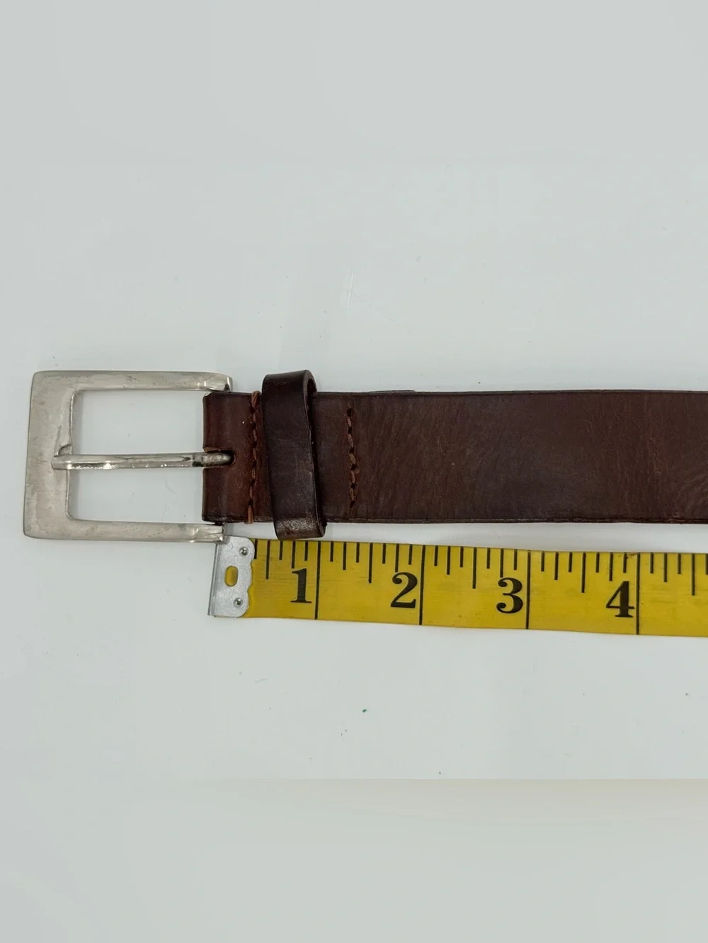 Vintage Brown Leather Belt 90s Y2K 36
